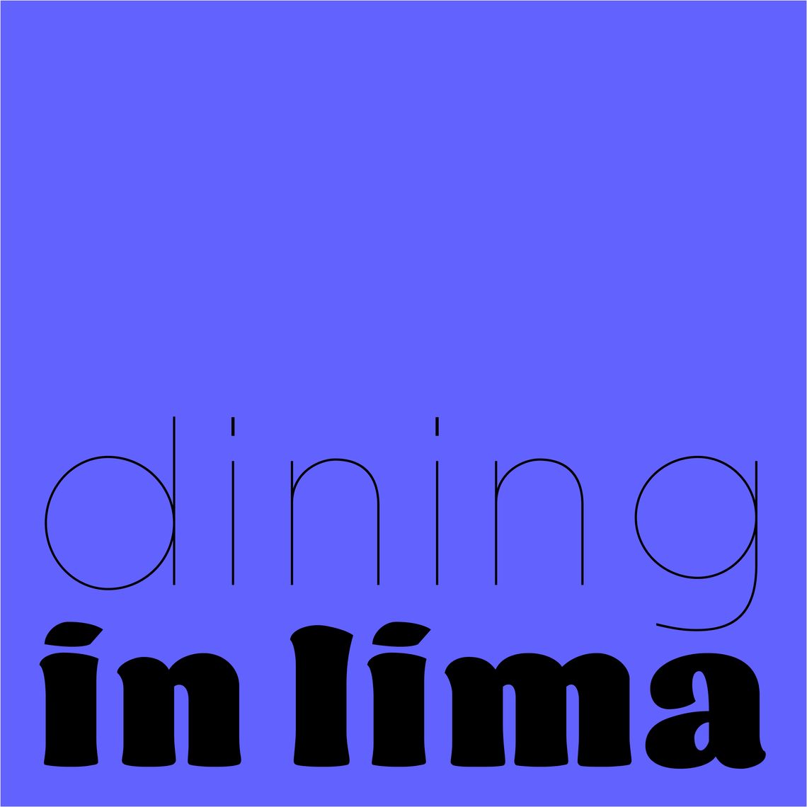 Dining in Lima